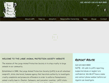 Tablet Screenshot of largeanimalprotectionsociety.org